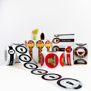 Tùy chỉnh chai nhãn không thấm nước vòng Vinyl cuộn dán cảm ơn bạn kinh doanh bao bì tùy chỉnh dán thực phẩm - Product Image 2