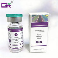 Feuille d'étiquettes personnalisées pour mini-bouteilles de 10 ml, étiquettes résistantes à la congélation, autocollants en vinyle imperméables pour l'emballage de flacons pharmaceutiques