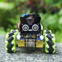 Kit Mobil Robot Pintar Mini Meja 4WD Multifungsi Opsional Keyestudio BBC Micro Bit V2.0 untuk Microbit