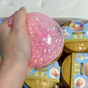 Glitter Dumpling Squishies Toy Bun Baozi Dumpling Adults Colorful Food Squishy Sensory <b>Fidget</b> Toy Anti Stress Squeeze Ball - Product Image 6