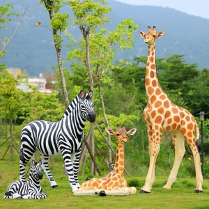 Accessoires animaux en peluche safari géant taille réelle éléphant girafe accessoires statue animal décoration pour fête des animaux décoration de figurines - Product Image 4