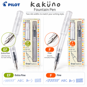Stylo plume Kakuno, corps transparent, pointe EF F, acier inoxydable 0,38 mm, pour débutants et étudiants, fabriqué au Japon - Product Image 6