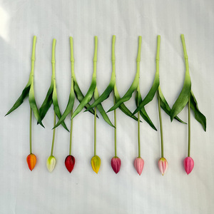Fábrica de Flores Meiyu, Tulipán Artificial de Tallo Único, Goma Suave, Frutado Grande, Decoración para el Hogar, Accesorios para Bodas - Product Image 4