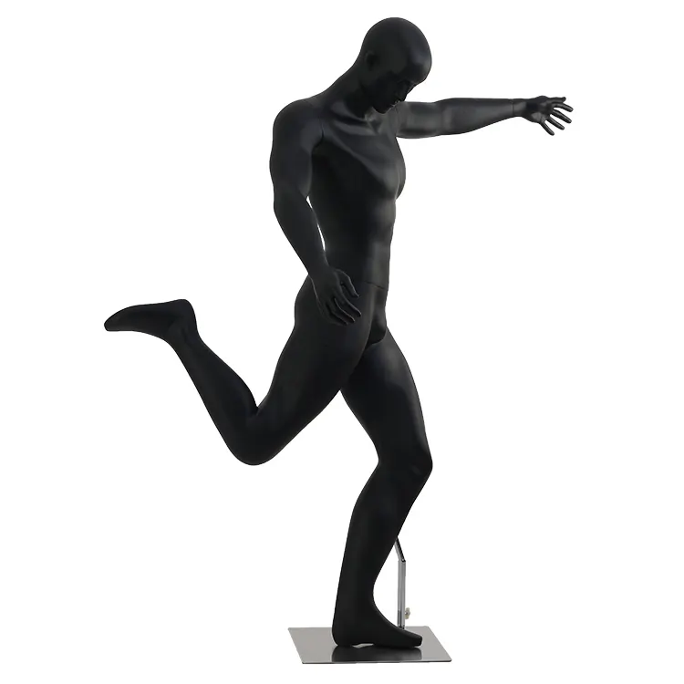 Egg head shooting football pose male model sports mannequins athletic mannequins