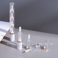 Tubes à gloss à lèvres vides, mini, ronds, multi-couches, sectionnels, uniques, 1 ml, rose, or rose, noir, PETG, tubes à rouge à lèvres, tubes à teinte à lèvres