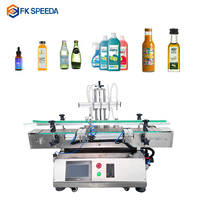 Máquina de línea de etiquetado de llenado y tapado de rosca de dispositivo de botella de ascorbato y líquido ocular de dosificación de líquido de vial de mesa