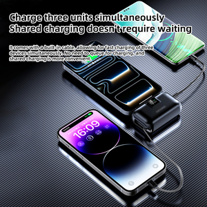 TJ15ชาร์จ3A เร็วขนาด18W/20W/22.5W 5000mAh 10000mAh ธนาคารพลังงานโปร่งใสขนาดเล็กจอแสดงผลดิจิ<span class=keywords><strong>ต</strong></span>อลสาย2in1ใน<span class=keywords><strong>ต</strong></span>ัว - Product Image 6