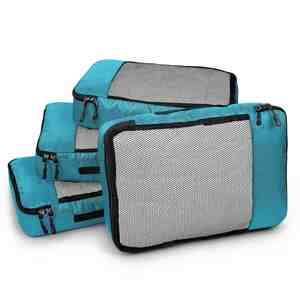 4 Pcs Set Zip Extra Large Space <b>Suitcase</b> for Travel Waterproof Portable Packing Cubes Compression - Product Image 4