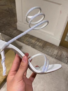 Sandali con <span class=keywords><strong>tacco</strong></span> a spillo personalizzati da donna <span class=keywords><strong>scarpe</strong></span> da pioggia con un cinturino alla caviglia basse - Product Image 5