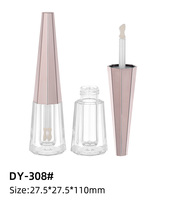 Anpassbare 3ml Pyramiden form Lip gloss Tubes Leere Plastik flaschen mit Zauberstab Fabrik Direkt verkauf Kosmetik verpackung