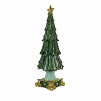 Sapin de Noël en résine peint à la main pour table, décoration de Noël pour bureau et maison