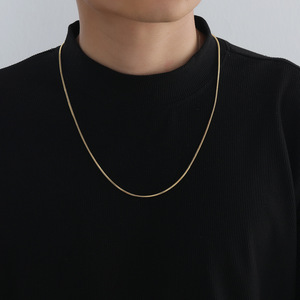 Chaîne serpent carrée de 2 mm en acier inoxydable, collier ras du cou hip-hop avec pendentif, chaîne de bijoux Tanjing Fashion - Product Image 4