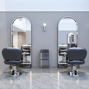 Internet Celebrity Hair Salon Double-Sided Floor Mirror Special Hair Cutting Studio <b>Makeup</b> <b>Table</b> for Barber Shops - Product Image 3