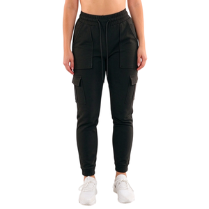 Pantalones deportivos ajustados de otoño para mujer, con bolsillos, cintura elástica con cordón, estilo casual, con banda en el tobillo, ecológicos y que absorben el sudor - Product Image 4
