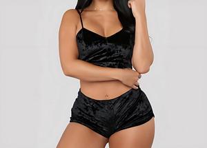 Groothandel Zomer Dames Sexy V-hals Camisole Shorts Nachtkleding voor Slank Ademend Spandex Tweedelig Set Pyjama's - Product Image 4