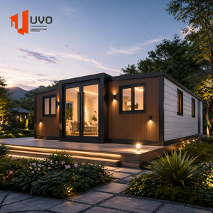 Maison conteneur modulaire extensible de luxe UVO 20 pieds, finition bois, villa habitable, ADU, maisonnette de jardin pour les marchés américain et australien - Product Image 1