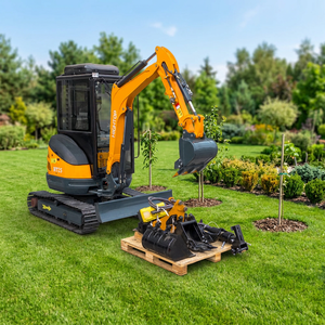 Miniexcavadora de cadenas con capacidad para subir pendientes pronunciadas, ideal para trabajos en colinas, ranchos y patios, color personalizado, servicio OEM y ODM. - Product Image 1