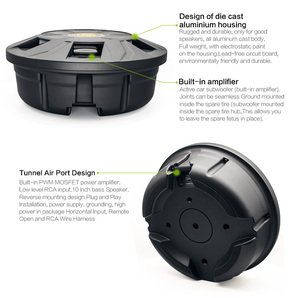 Factory Prijs Car Audio Reservewiel <span class=keywords><strong>Subwoofer</strong></span> Auto Subwoofers Luidspreker Ingebouwde Versterker - Product Image 3