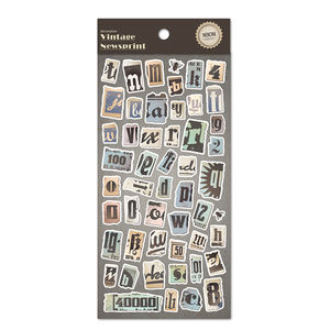 Autocollant Alphabet neboni Vintage en papier, adhésif décoratif personnalisé, pour journal à main - Product Image 3