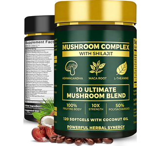 OEM/ODM Complexe de Maca, Champignons et Shilajit pour le Soutien Cérébral, Capsules Molles Certifiées GMP, Emballage Personnalisé - Product Image 1
