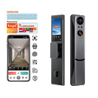 Serrure Intelligente A70 pour Porte en Bois, Reconnaissance Faciale, Empreinte Digitale, Code, Carte, Clé, Application TUYA, Stockage Cloud, WiFi Domestique