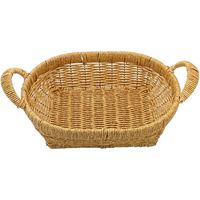 Moderne design groothandel handgeweven ovale fruitmand van rotan en wilgen, picknickmand, opbergmand, dienblad voor keuken en huisdecoratie