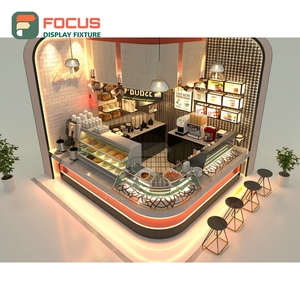 Creative Coffee Display Cabinet Tall Glass Panel Bakery Product Area White Panel Cafe Display Cabinet - Product Image 4