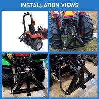 Récepteur d'attelage 3 points robuste Attelage rapide pour tracteurs de catégorie 1 Adaptateur de barre d'attelage de remorquage de 2 pouces pour remorques remorque agricole