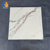 Carrelage en porcelaine brillant moderne 800x800mm 10mm, antibactérien, résistant aux acides, texture imitation pierre pour murs de villas et salles de bain