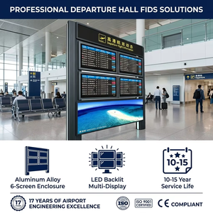 Terminal FIDS de Sistema Completo con Pantalla LCD Personalizada y CMS para Visualización de Información de Vuelos en Aeropuertos y Señalización de Terminales - Product Image 6