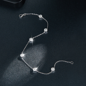 Bracelet ajustable en perles d'imitation, plaqué or rhodié, avec breloque en moissanite, style hip-hop, bijoux fantaisie en forme d'animal pour les fêtes - Product Image 2