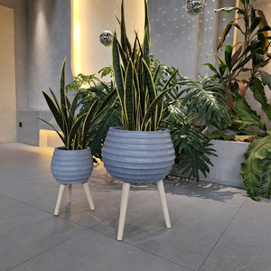 Pots de fleurs en fibre d'argile de <span class=keywords><strong>bois</strong></span>, fabrication chinoise de qualité, jardinières pour pots de pépinière, décoration de fleurs d'arbre d'intérieur et d'extérieur - Product Image 2