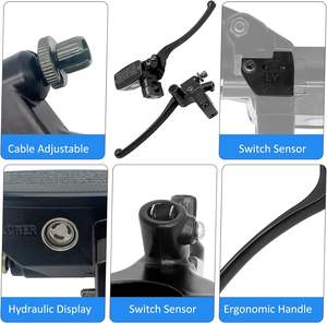 Palanca de Embrague y Cilindro Maestro de Freno Izquierdo y Derecho Plateado y Negro para Honda VT600 VT750 VT1100 VT1300 VTX1300 VF750 Cromado - Product Image 3