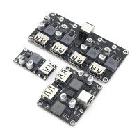 Papan Sirkuit Pengisi Daya Cepat USB 4 Arah QC3.0 QC2.0 5V USB DC-DC Buck Converter Modul Pengisi Daya Step Down 12V 24V