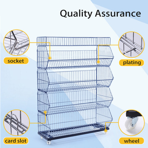 Tùy chỉnh cửa hàng tiện lợi 4 Tier dây giỏ kệ cho đồ ăn nhẹ/Khoai Tây Chip kim loại Rack hiển thị - Product Image 4