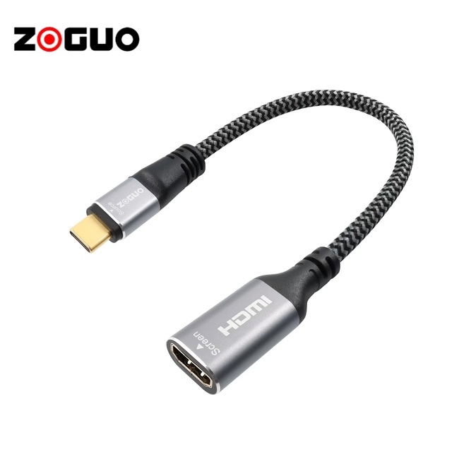 USB C to HDMI Male-Female 4K/30HZ Cable 10M Converter Compatible with Laptop Smartphone Tablet Supports 3DHDReARC