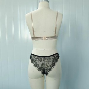 Nuova azienda di moda americana europea traspirante con cuciture in pizzo nero francese con fiocco da donna Sexy copri reggiseno squisito - Product Image 3