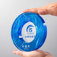 Nouveau design de trophée en cristal personnalisé, récompense en cristal vierge avec impression UV de haute qualité pour cadeau souvenir