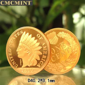 Promotional Custom Size 3D Design Brass Gold Coins