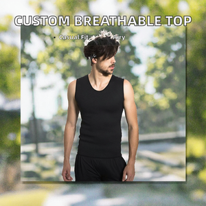 Servicio OEM, Camiseta Deportiva Informal, Color Personalizado, 100% Algodón, Tejido Transpirable sin Mangas, Precio al por Mayor - Product Image 3