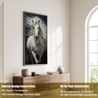 UNIART Qualité Impression sur Toile Cheval Art Mural en Porcelaine Couloir Peintures Diamants LED Peinture en Porcelaine Cristal Décoration Maison