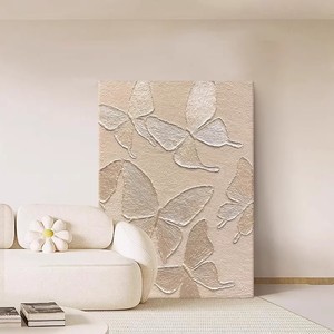 Texture Painting Butterfly 3D Hand Painted Oil Painting Frameless Abstract <b>Art</b> Wall Decor Living Room Entryway Decor - Product Image 2