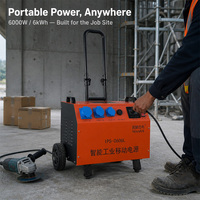 Power Bank Portatile IPS0606L ad Alta Capacità, Alimentatore Mobile Industriale Ricaricabile con Ruote per Lavori di Costruzione