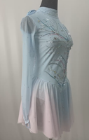 Robe de danse pour patinage artistique pour femmes et filles, tenue de performance pour patinage sur glace, costumes de ballet avec strass pour compétition