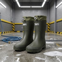 Bottes de pluie unisexes mi-mollet en PVC imperméables 2026 pour le lavage de voitures, l'agriculture et le nettoyage industriel – Vente en gros