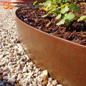 Stylish Rectangle Raised Garden <b>Bed</b> Weathered Steel Corten Garden Ornaments - Product Image 4