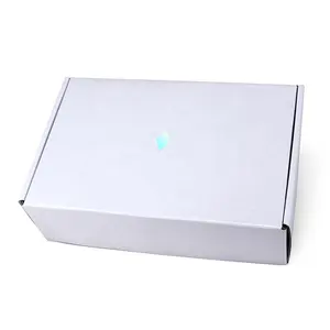 Caja de correo corrugada de cartón fuerte brillante con diseño impreso para felpudo, color blanco