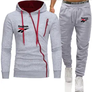 Spor kazak paketi erkek uzun kollu şapka kazak, iki parçalı moda rahat erkek paketi hoodie