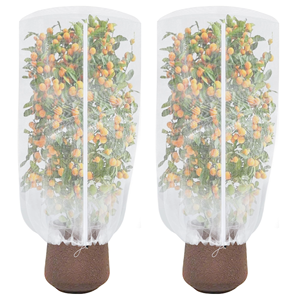 Filet de protection pour plantes, filet anti-oiseaux à sommet rond avec fermeture éclair et cordon de serrage, sac de protection pour myrtilles et arbustes - Product Image 1
