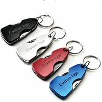 Porte-clés LED très vendu, outil multifonctionnel pour le camping en extérieur, pendentif porte-clés en métal pratique, vente en gros personnalisée